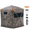 Hunting Blind, 6-7 Person Ground Blinds with Carrying Bag, Portable Camouflage Tent