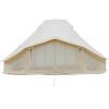 Canvas Bell Tent, 4 Seasons 19.7 x 13.12 x 10.17 ft Yurt Tent for Camping with Stove Jack, Poly-Cotton Canvas Breathable Holds up to 12 People