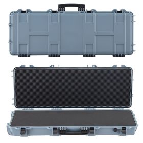 Hard Rifle Case, Lockable Rifle Case with Pre-cut Foams, 42 in Movable Gun Storage with Wheels, IP67 Waterproof & Dustproof Pistol Storage for Rifle
