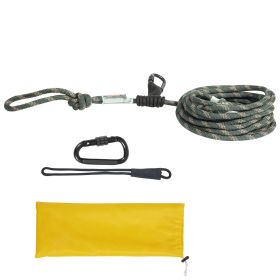 Tree Stand Safety Rope, 30 ft/91.44 m Treestand Lifeline Rope 30KN Breaking Tension, 0.6'' Hunting Safety Line with Prusik Knot