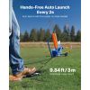 Clay Target Thrower, 75-80 Clays Pigeon Thrower, 55+ Yards Automatic Skeet and Trap Launcher on Wheels - with Adjustable Angle