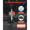 Digital Crane Scale, 2200 lbs/1000 kg, Industrial Heavy Duty Hanging Scale with Remote Control, Cast Aluminum Case & LCD Screen