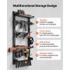 Gun Rack Wall Mount, Heavy Duty Steel, Indoor Rifle Shotgun Rack with Magazine Holder, MOLLE Panel, Gun Accessories Display Storage Holder