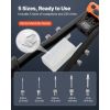 Pop Rivet Gun Kit, with 230 Blind Rivets, Two-Handed Riveter with 5 Interchangeable Nosepieces, 5 Drill Bits, and a Carrying Case