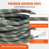 Tree Stand Safety Rope, 30 ft/91.44 m Treestand Lifeline Rope 30KN Breaking Tension, 0.6'' Hunting Safety Line with Prusik Knot