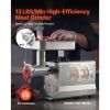 Commercial Meat Grinder, 13 Lbs/Min Capacity, #22 Electric Meat Mincer with 3 Plates, 3 Sausage Stuffing Tubes