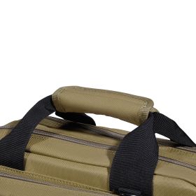 Range Bag for 2 Pistols, Tactical Gun Bag with 2 Built-in Removable Pistol Bags & 6 Detachable Magazines, Gun Range Bag for Outdoor Hunting Shooting (Item Size: 33 x 20 x 23 cm, product color: Brown)