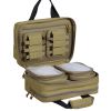 Range Bag for 2 Pistols, Tactical Gun Bag with 2 Built-in Removable Pistol Bags & 6 Detachable Magazines, Gun Range Bag for Outdoor Hunting Shooting