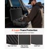 Hard Rifle Case, Lockable Rifle Case with 4 Layers Pre-cut Foams, 36 in Gun Storage with Wheels