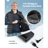Heated Vest, Men Electric Heating Vest with 16000 mAh Battery Pack, 8 Heating Zones Lightweight Rechargeable Winter-Vest with 3 Levels