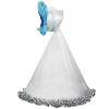 6ft/8ft Radius Fishing Cast Net Bait Trap Easy Throw Heavy Duty Hand Cast Net with Chain Sinker Bottom Spread
