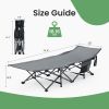 Foldable camping bed with mattress, sturdy and durable folding bed