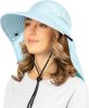 Wide Brim Sun Hat with Neck Flap, UPF50+ Hiking Safari Fishing Hat for Men Women, Sun Protection Beach Hat