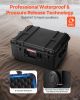 Weatherproof Hard Case, Heavy Duty Protective Dry Box Case with Pre-Cut Foam, Wheels & Retractable Pull Handles for Travel, Hunt, Military, Tactical